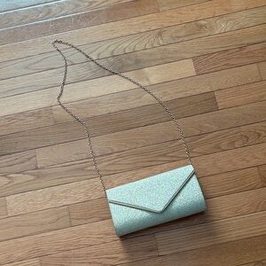 Sparkle Envelope Wristlet Clutch in gold